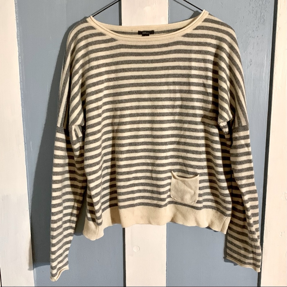 Pure Amici Striped Cashmere Sweater